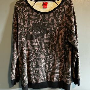 Gray and black Nike women’s size medium reptile print sweatshirt